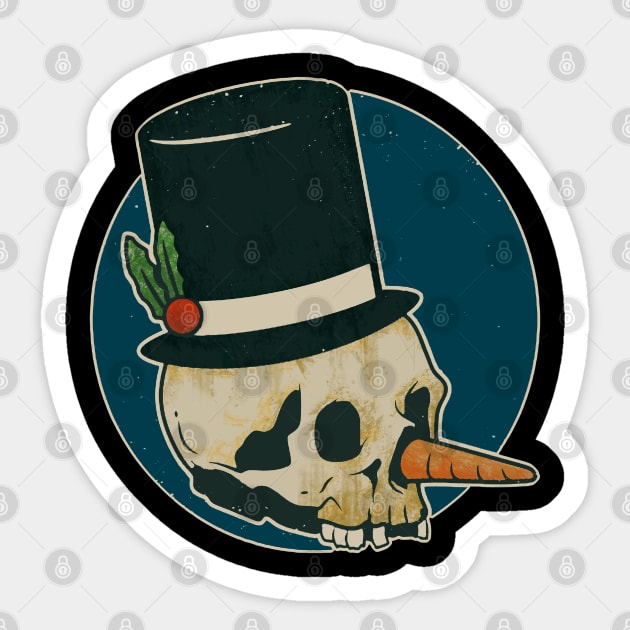 Xmas Skull Sticker by dudepal